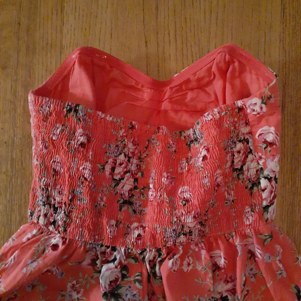 Strapless Mini Pink Summer Dress New - Picture 9 of 10